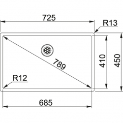 Zlewozmywak stalowy Franke BOX BXX 210/110-68  STAL SZLACHETNA JEDWAB 127.0453.658
